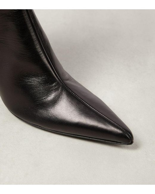 The Row Black Ankle Boots Sling aus Leder
