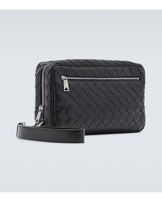 Bottega Veneta Black Intrecciato Leather Wallet for men