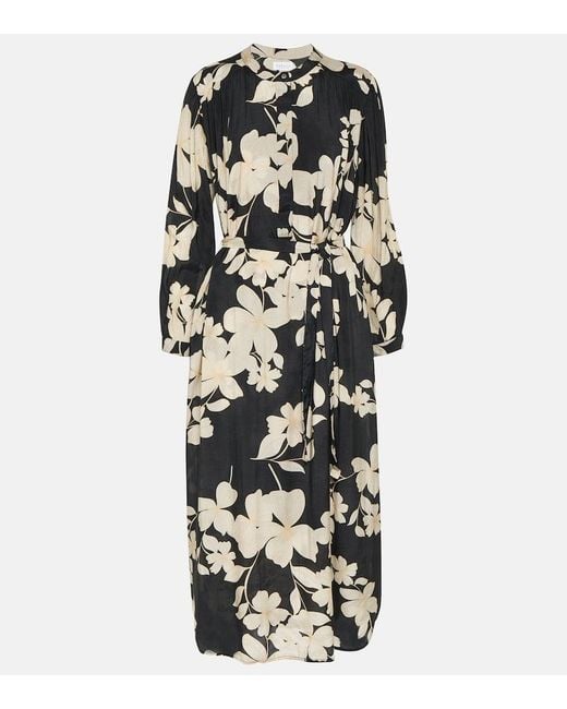 Velvet Black Josepha Floral Midi Dress