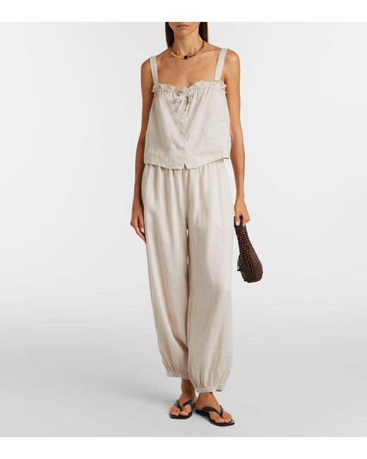Velvet Natural Camber Linen Balloon Pants