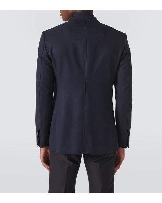 Tom Ford Blue Wool, Mohair, And Silk Suit Jacket for men