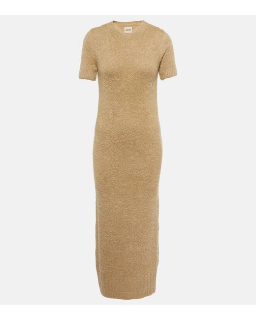 Khaite Natural Helen Silk And Cashmere Maxi Dress