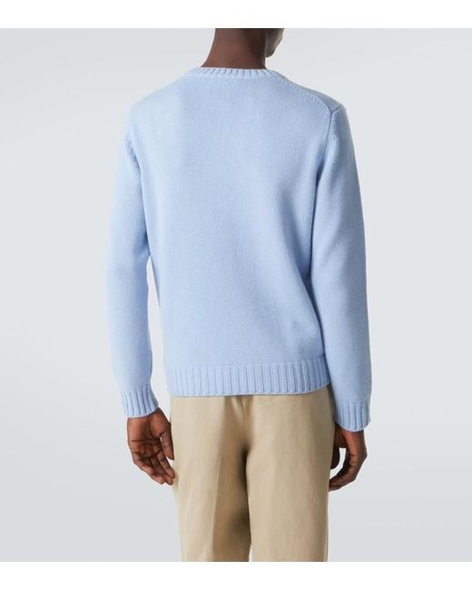 Saman Amel Blue Gio Cashmere Sweater for men