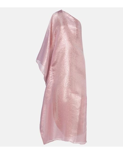 Taller Marmo Pink Betsy One-Shoulder Fil Coupe Gown