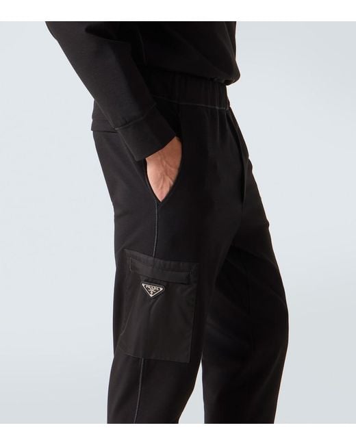 Prada Black Technical Sweatpants for men