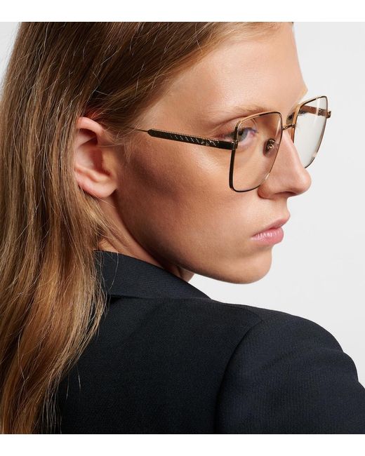 Dior Metallic Diorcannageo S1F Square Glasses