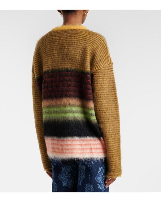 LaDoubleJ Green Berra Mohair-Blend Sweater