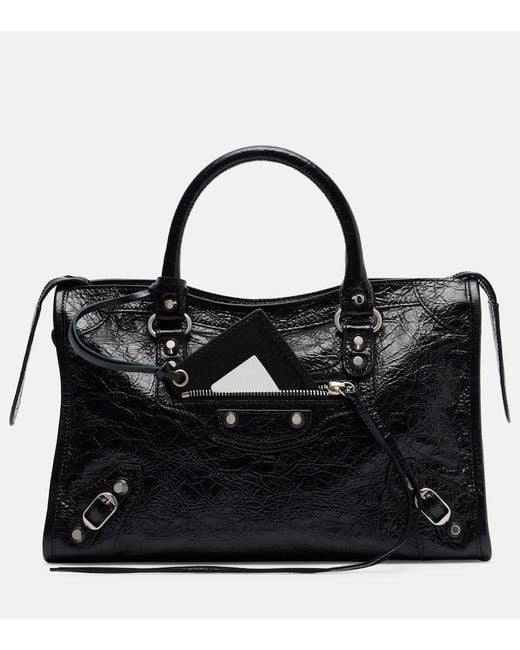 Balenciaga Black Le City Small Leather Tote Bag