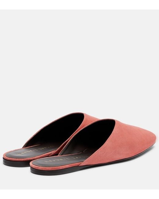 Herbert Levine Pink Homebody Suede Mules