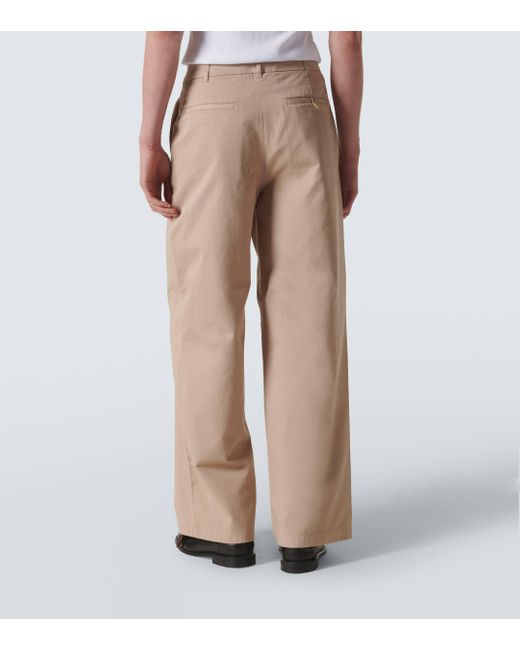 Acne Natural Cotton Straight Chinos for men