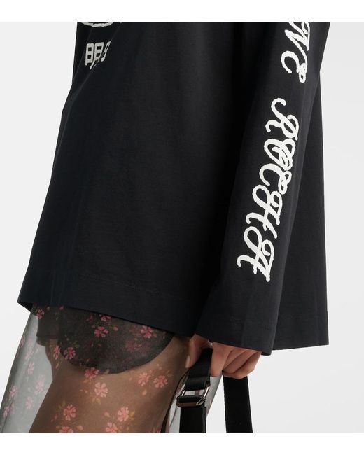 Simone Rocha Black Dim Sum Cotton Jersey T-Shirt