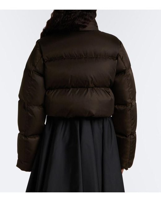 Prada Black Cropped Re-Nylon Down Jacket