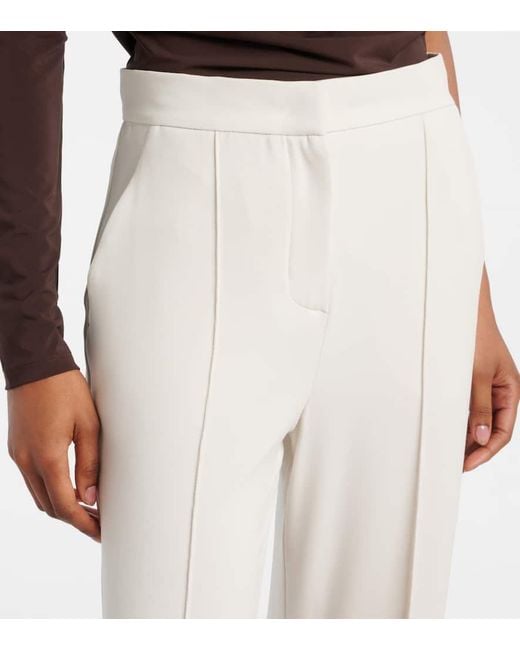 Max Mara Natural Dinda High-Rise Jersey Straight Pants