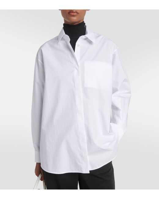 The Row White Eleni Cotton Poplin Shirt