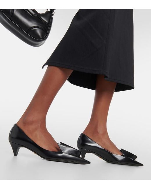 Prada Black Pumps Aus Leder