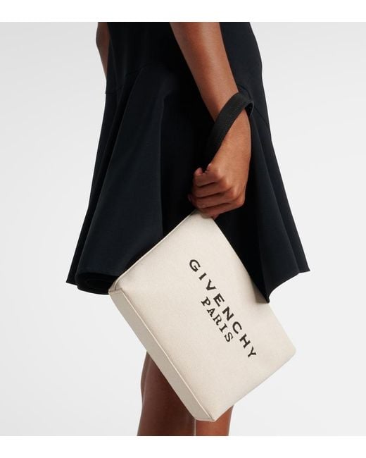 Givenchy Natural Logo Canvas Pouch