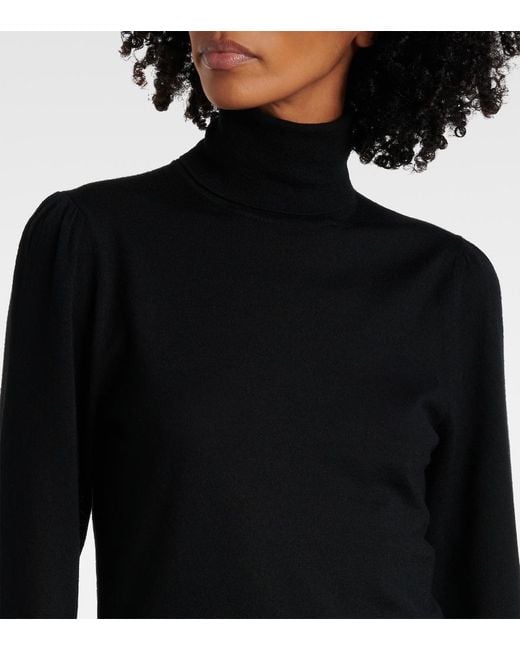 Dries Van Noten Black Wool Turtleneck Sweater