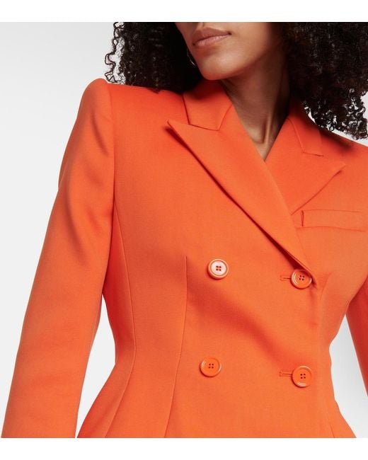 Sportmax Orange Cablo Cotton-Blend Blazer