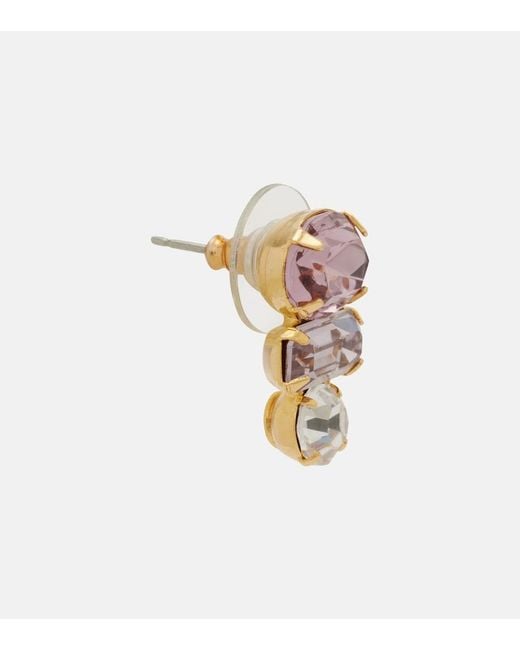 Jennifer Behr White Patricia Crystal-Embellished Earrings