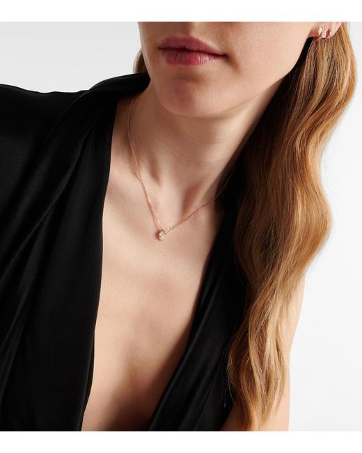 Repossi Blue Serti Sur Vide 18Kt Rose Pendant Necklace With Diamonds