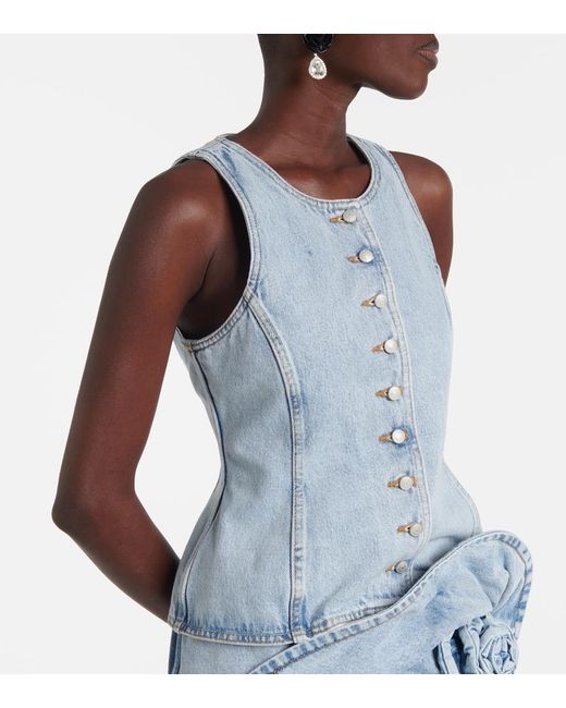 Chaleco En Denim Magda Butrym de color Blue