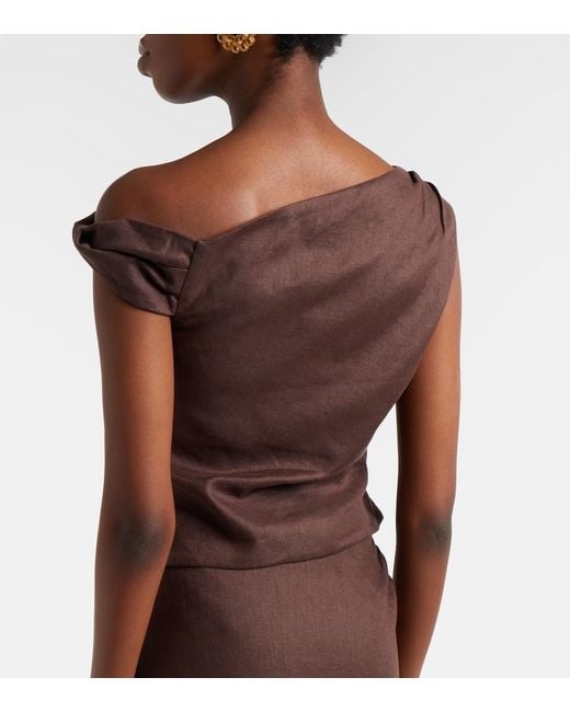 Sir Brown Linen Top