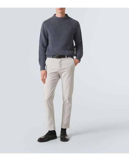 Kiton Gray Mid-Rise Chinos for men