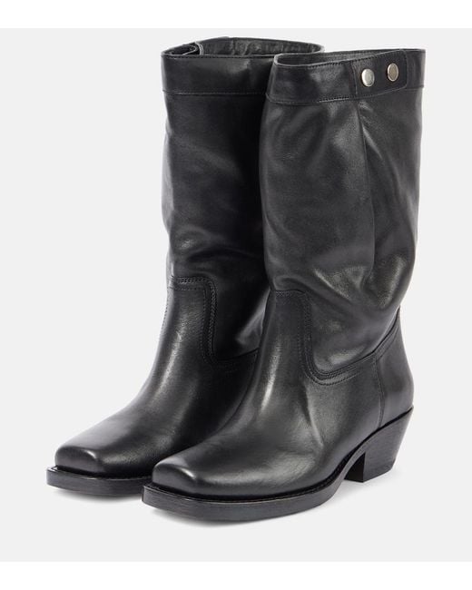 Isabel Marant Black Cowboy & Biker Boots
