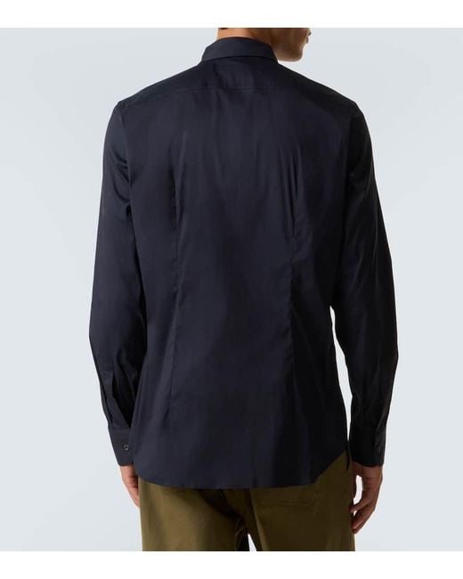 Chemise En Coton Prada pour homme en coloris Blue