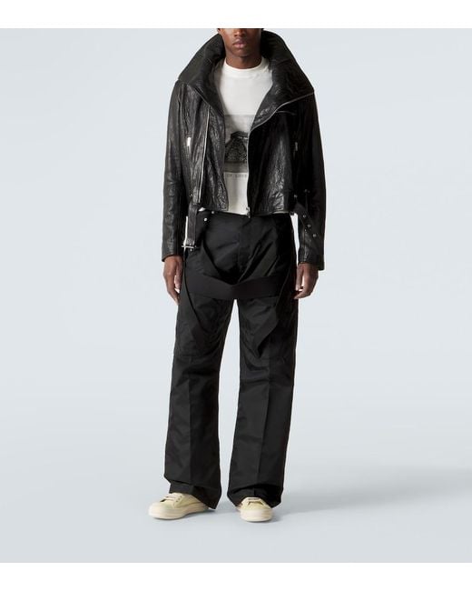 Rick Owens White Vintage Suede Sneakers for men
