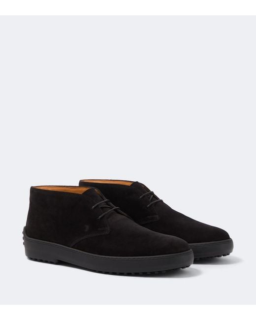 Tod's Black Suede Desert Boots for men