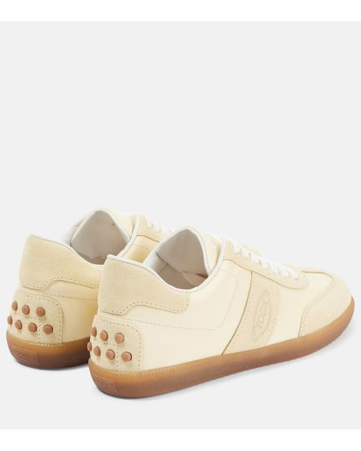 Zapatillas Tabs De Piel Y Ante Tod's de color Natural