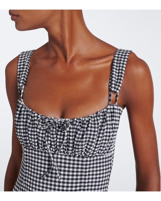 Montce White Victoria Gingham Swimsuit