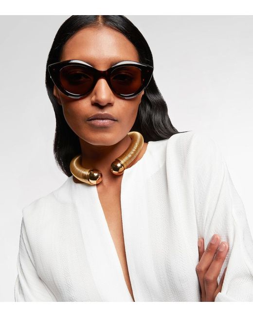 Alaïa Brown Absolu Cat-Eye Sunglasses