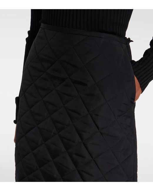 Jil Sander Black Quilted Miniskirt