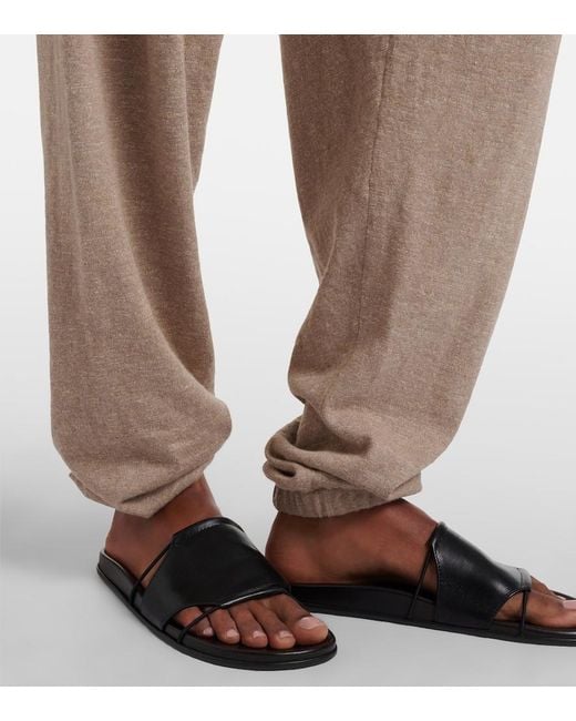 The Row Natural Nadir Cotton And Linen Straight-Leg Pants