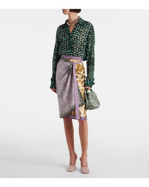 Falda Envolvente Scarfy Estampada Dries Van Noten de color Purple