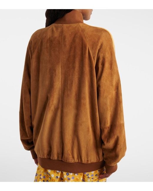 Miu Miu Brown Oversized Suede Jacket