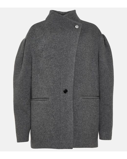 Isabel Marant Gray Oversized Wool-blend Coat