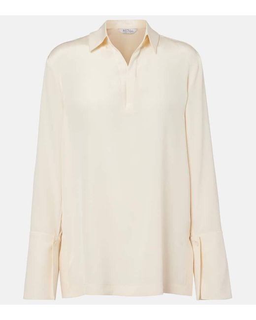 Camisa Dover De Cady En Mezcla De Seda Max Mara de color White