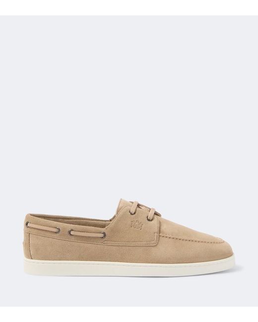 Church's Natural Peebles Suede Boat Shoes for men
