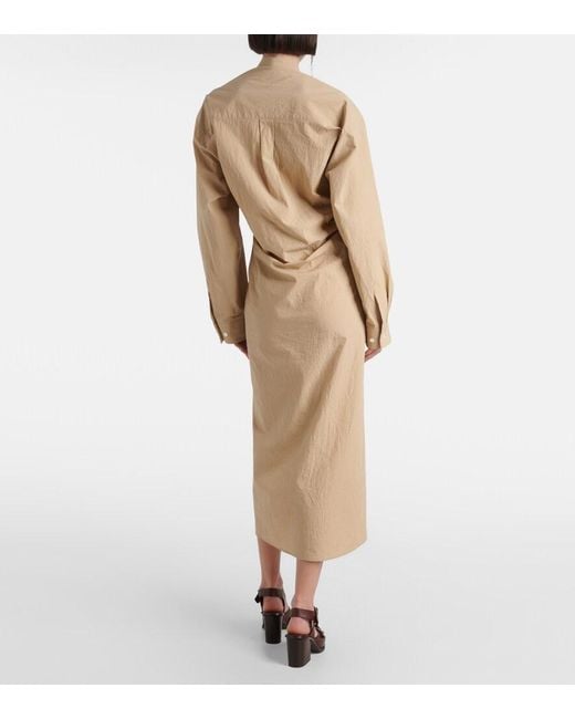 Lemaire Natural Belted Cotton Shirt Dress