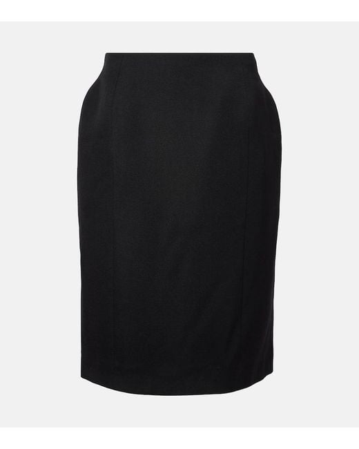 Balenciaga Black Hourglass Midi Skirt