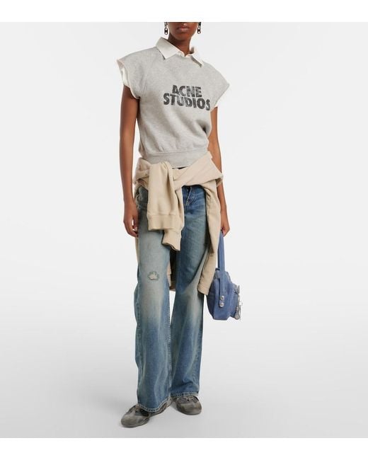 Chaleco De De Jersey De Algodon Con Logo Acne de color Gray