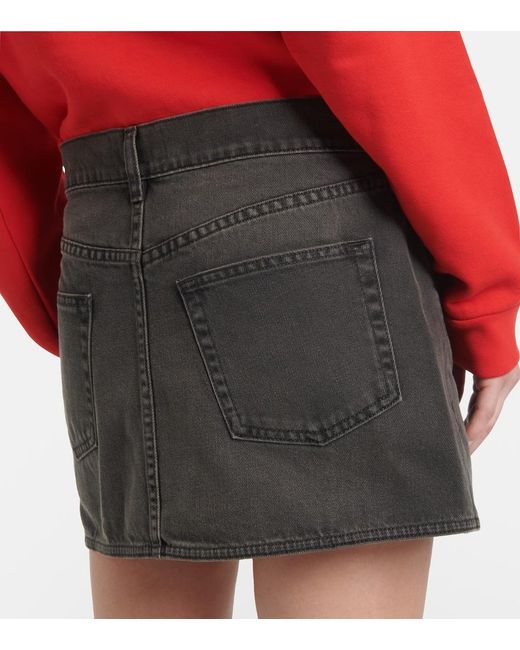 Coperni Gray Denim Miniskirt
