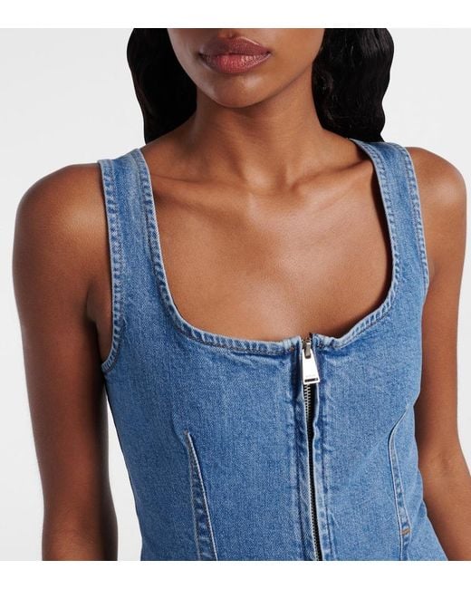 Jonathan Simkhai Blue Eleodra Denim Minidress