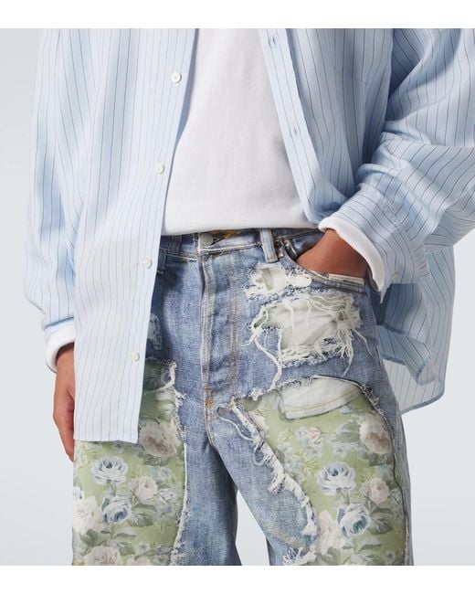Acne Blue 1981 Trompe L'Oil Wide-Leg Jeans for men
