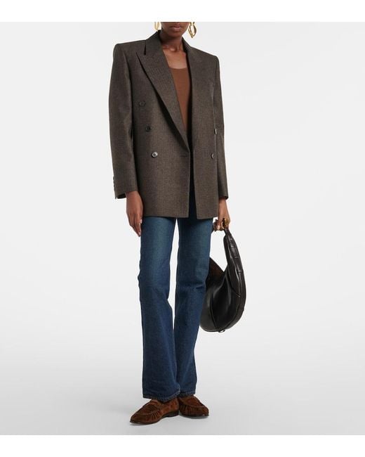 Saint Laurent Brown Cassandre Cotton Jersey Tank Top
