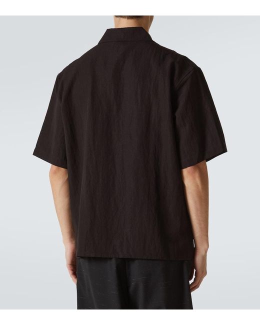 Commas Black Reflection Embroidered Shirt for men