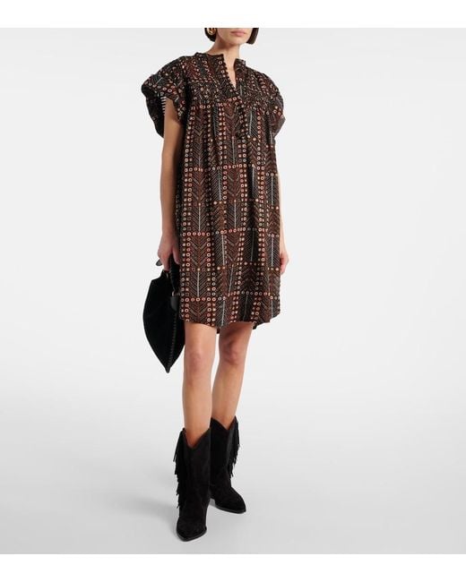Isabel Marant Black Leazali Cotton Minidress